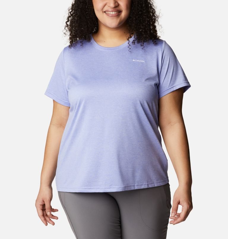 Tricouri Columbia Hike Scurte Sleeve Crew Dama Lavanda | Plus Size EJ97MZA0S